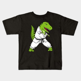 T-Rex Dinosaur Karate Kids T-Shirt